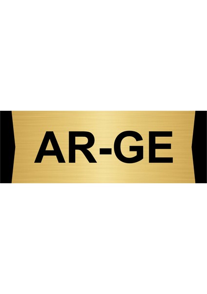 Ar-Ge 10X20CM Altın Renk Metal Yönlendirme Levhası