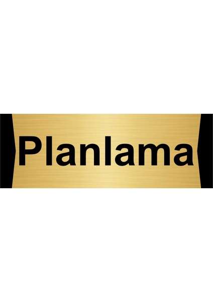 Planlama 7X20CM Altın Renk Metal Yönlendirme Levhası