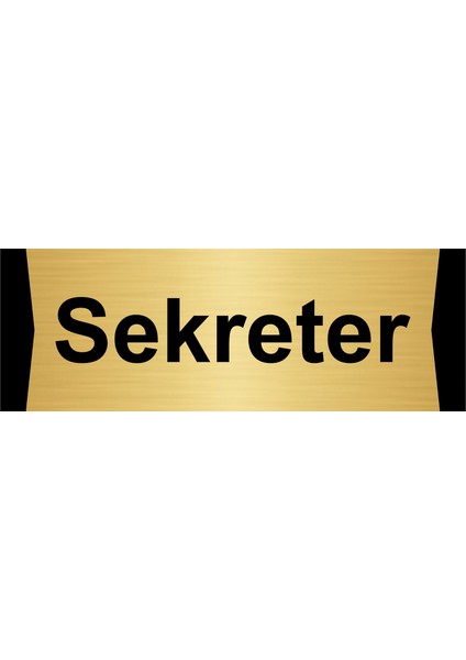 Sekreter 7X20CM Altın Renk Metal Yönlendirme Levhası