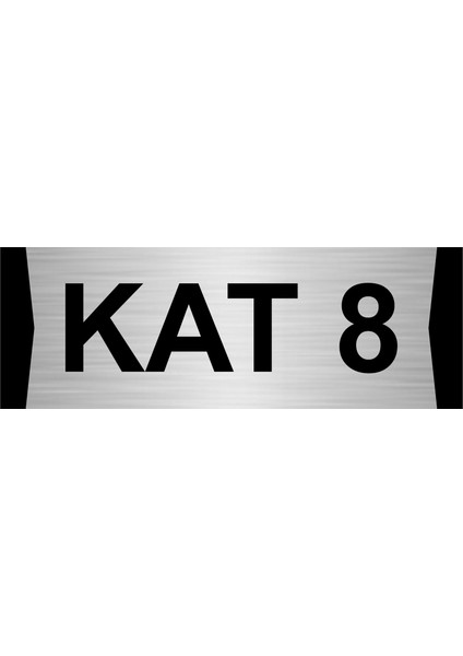 Kat 8 10X20CM Gümüş Renk Metal Yönlendirme Levhası