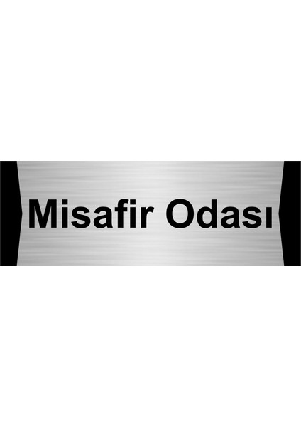 Misafir Odası 10X20CM Gümüş Renk Metal Yönlendirme Levhası