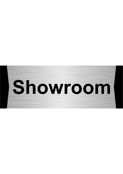 Showroom 10X20CM Gümüş Renk Metal Yönlendirme Levhası