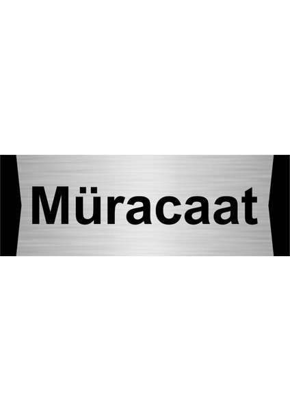 Müracaat 10X20CM Gümüş Renk Metal Yönlendirme Levhası