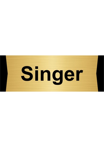 Singer 10X20CM Altın Renk Metal Yönlendirme Levhası