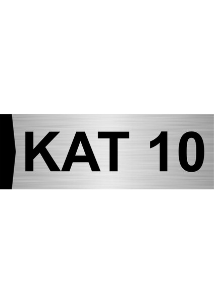 Kat 10 5X20CM Gümüş Renk Metal Yönlendirme Levhası
