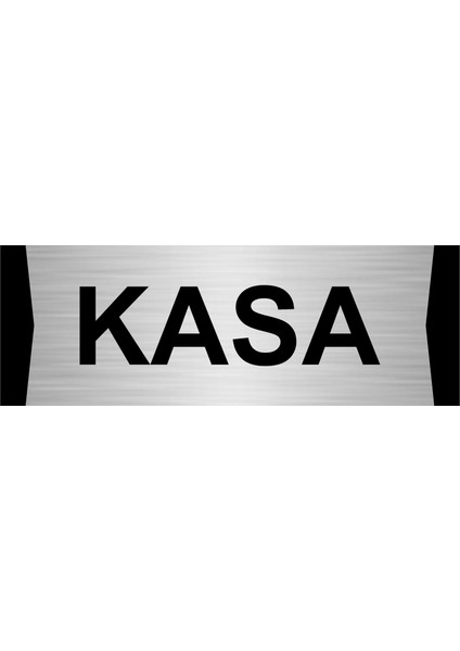 Kasa 10X20CM Gümüş Renk Metal Yönlendirme Levhası