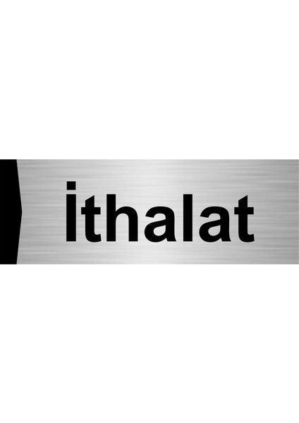 Ithalat 5X20CM Gümüş Renk Metal Yönlendirme Levhası