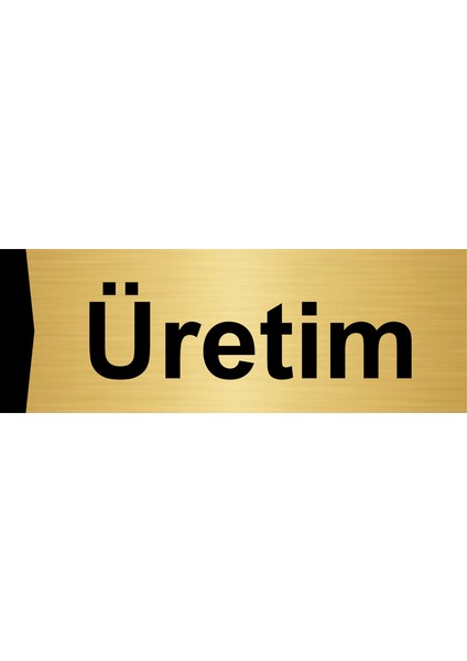 Üretim 7X20CM Altın Renk Metal Yönlendirme Levhası