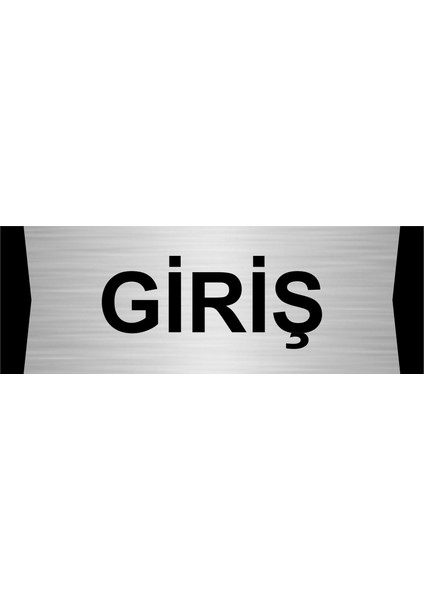 Giriş 10X20CM Gümüş Renk Metal Yönlendirme Levhası