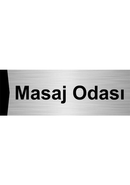 Masaj Odası 5X20CM Gümüş Renk Metal Yönlendirme Levhası