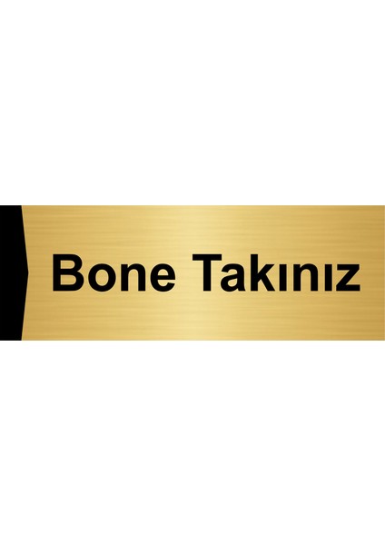 Bone Takınız 5X20CM Altın Renk Metal Yönlendirme Levhası