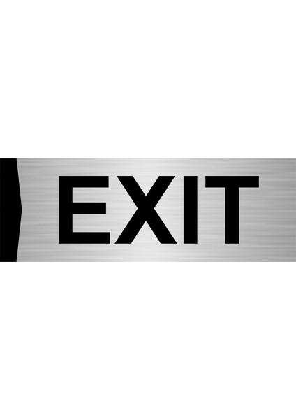 Exıt 5X20CM Gümüş Renk Metal Yönlendirme Levhası