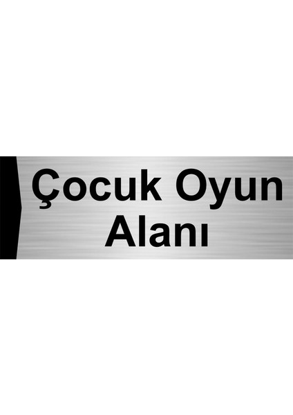 Çocuk Oyun Alanı 5X20CM Gümüş Renk Metal Yönlendirme Levhası