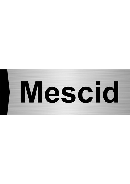 Mescid 5X20CM Gümüş Renk Metal Yönlendirme Levhası