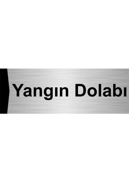 Yangın Dolabı 5X20CM Gümüş Renk Metal Yönlendirme Levhası