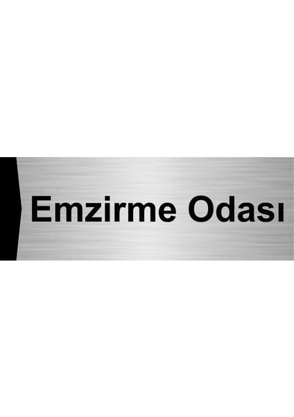 Emzirme Odası 5X20CM Gümüş Renk Metal Yönlendirme Levhası