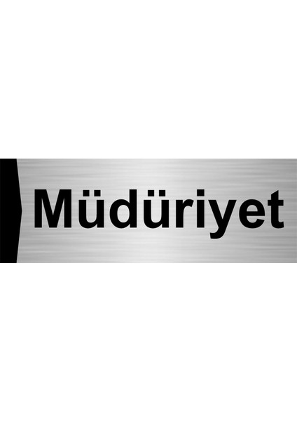 Müdüriyet 7X20CM Gümüş Renk Metal Yönlendirme Levhası
