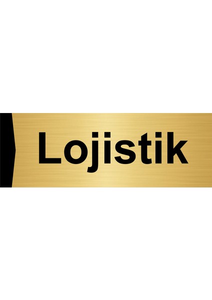 Lojistik 5X20CM Altın Renk Metal Yönlendirme Levhası