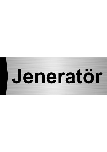 Jeneratör 5X20CM Gümüş Renk Metal Yönlendirme Levhası