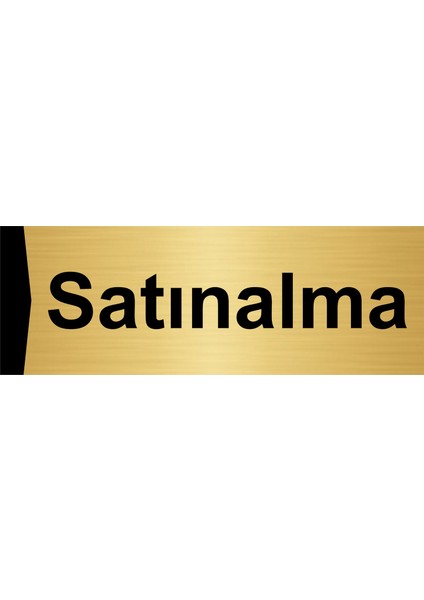 Satınalma 7X20CM Altın Renk Metal Yönlendirme Levhası