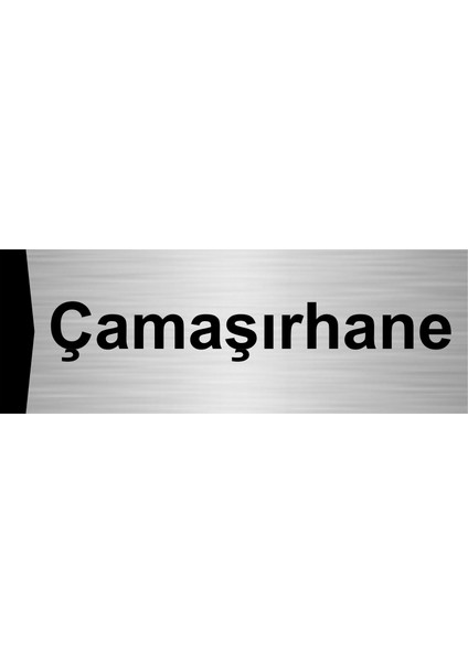 Çamaşırhane 10X20CM Gümüş Renk Metal Yönlendirme Levhası