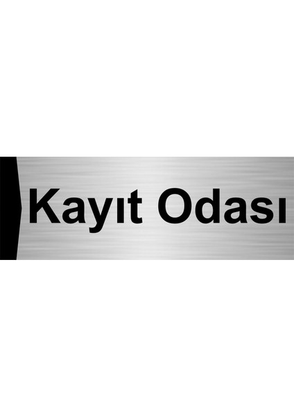 Kayıt Odası 7X20CM Gümüş Renk Metal Yönlendirme Levhası