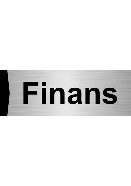 Finans 7X20CM Gümüş Renk Metal Yönlendirme Levhası