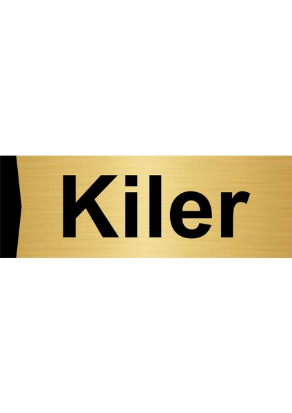 Kiler 7X20CM Altın Renk Metal Yönlendirme Levhası