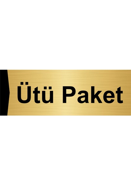 Ütü Paket 7X20CM Altın Renk Metal Yönlendirme Levhası