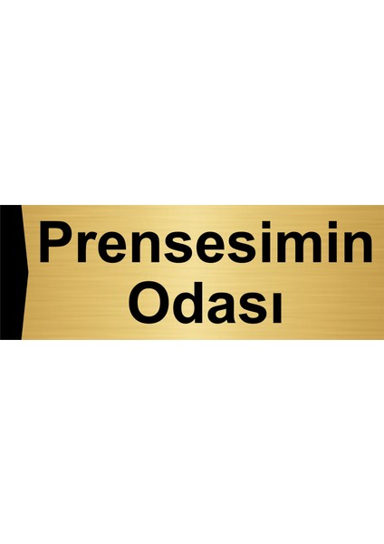 Prensesimin Odası 10X20CM Altın Renk Metal Yönlendirme Levhası