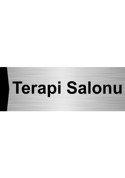 Terapi Salonu 10X20CM Gümüş Renk Metal Yönlendirme Levhası