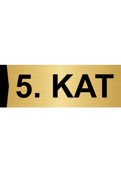 5.kat 10X20CM Altın Renk Metal Yönlendirme Levhası