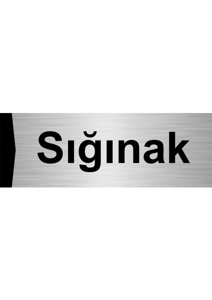 Sığınak 10X20CM Gümüş Renk Metal Yönlendirme Levhası