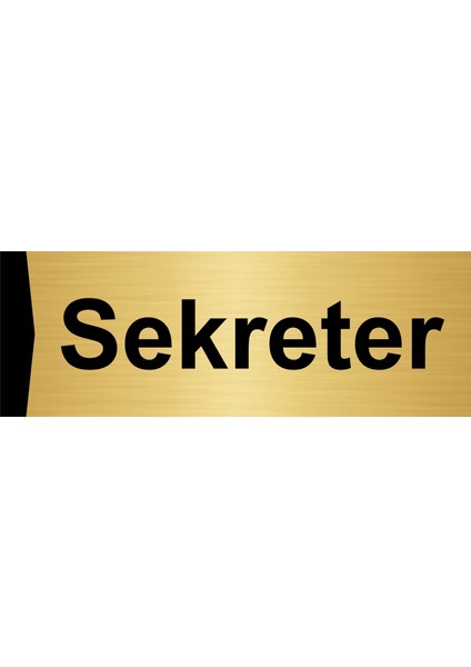 Sekreter 10X20CM Altın Renk Metal Yönlendirme Levhası