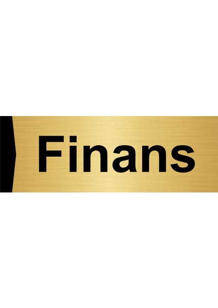 Finans 10X20CM Altın Renk Metal Yönlendirme Levhası