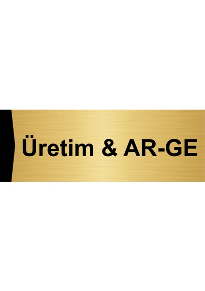 Üretim & Ar-Ge 10X20CM Altın Renk Metal Yönlendirme Levhası