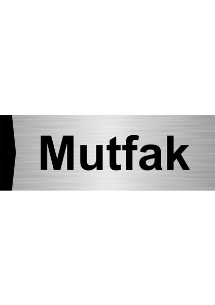 Mutfak 10X20CM Gümüş Renk Metal Yönlendirme Levhası