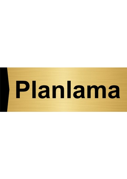 Planlama 10X20CM Altın Renk Metal Yönlendirme Levhası