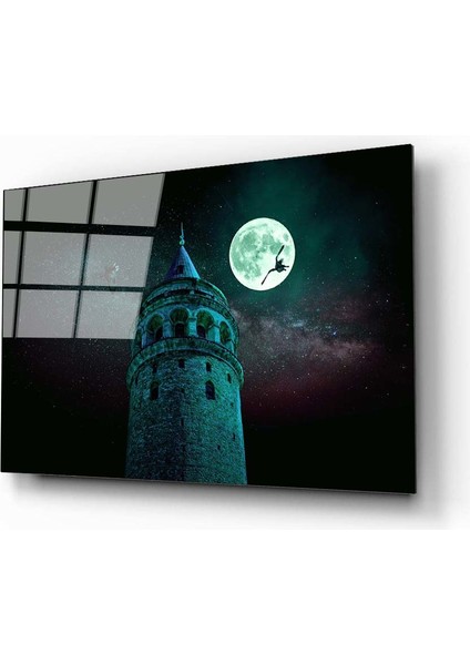 Galata Kulesi 2 Cam Tablo