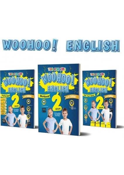 Kırmızı Beyaz Yayınlar 2.Sınıf  Woohoo English Gold Edition Practice+Work+Unit Test Book