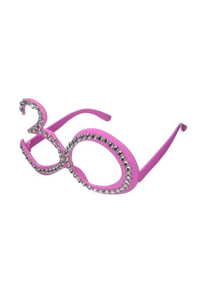 30 Yaş Pembe Parıltılı Gözlük