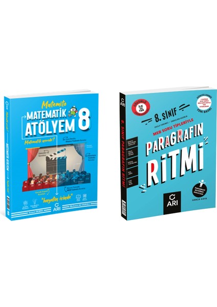 Arı Yayıncılık 8.Sınıf Matematik Atölyem ve Paragrafın Ritmi 2' Li Set