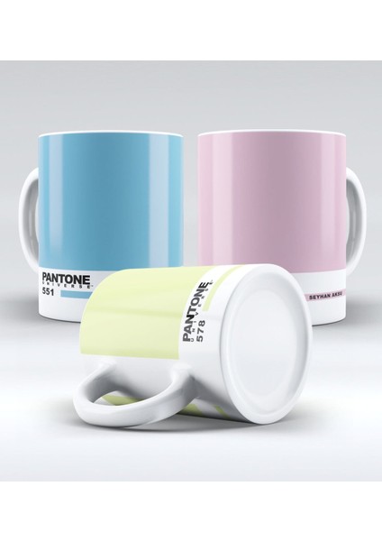 Kişiye Özel Isimli Pantone 551 Beyaz Kupa Bardak fiyatları