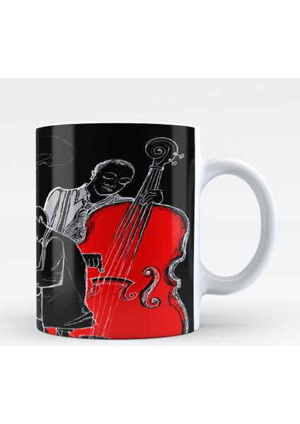 Kişiye Özel Jazz Tasarımlı Kupa Bardak - 2