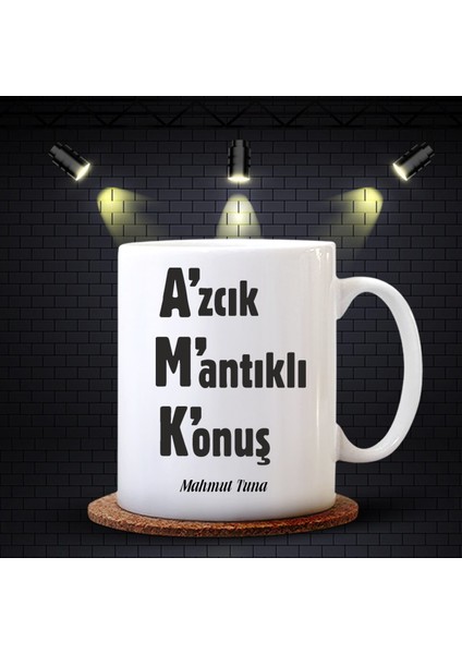 Kişiye Özel Azıcık Mantıklı Konuş Tasarımlı Beyaz Kupa Bardak
