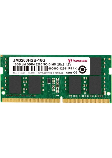 JM3200HSB-16G 16GB Ddr4 3200MHZ CL22 1.2V Notebook Ram