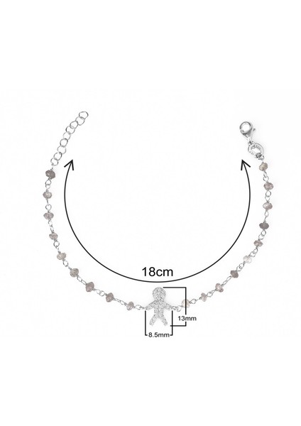 Zirkon Taşlı Pırlanta Montür Gümüş Rengi Altın Kaplama Labradorite Rosary Çoçuk Adam Gümüş Bileklik fiyatları