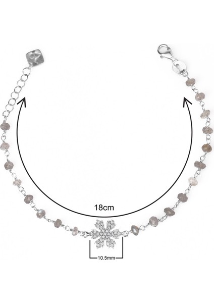 Zirkon Taşlı Pırlanta Montür Gümüş Rengi Altın Kaplama Iolite Rosary Papatya Gümüş Bileklik fiyatları