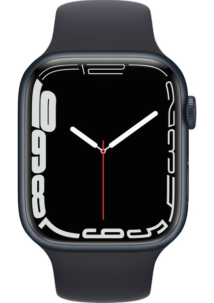 Watch Seri 7 Gps, 45MM Siyah Alüminyum Kasa ve Siyah Spor Kordon - Regular MKN53TU/A