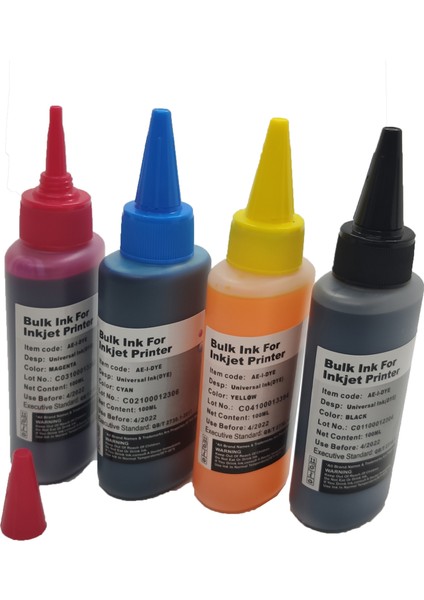 For Officejet Pro 7720 Geniş Formatlı Kartuş Dolum Mürekkebi Takım 4X100ML Set Mürekkep Muadil
